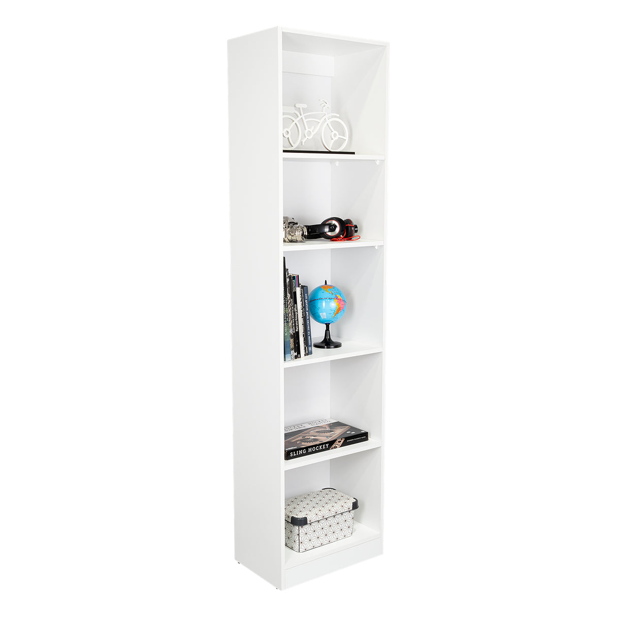 Biblioteca Lex Home XS Blanca 45x180.6cm con Cuatro Entrepaños - Bibliotecas y Estanterías | Bylmo