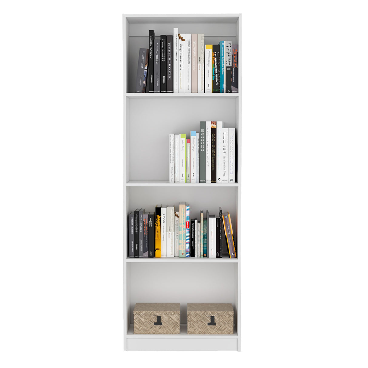 Estantería Home Blanco 62.8x180.6cm con Tres Entrepaños - BIBLIOTECAS Y ESTANTERIAS | Bylmo