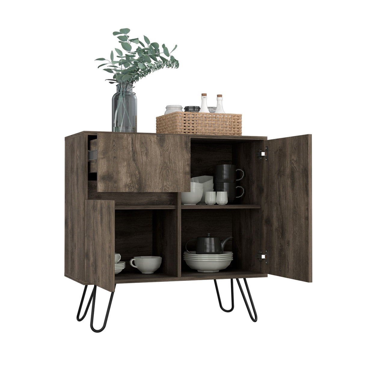 Aparador Zeta Bellota 80x80cm con Tres Cajones y Patas - Cajoneras y Comodas | Bylmo