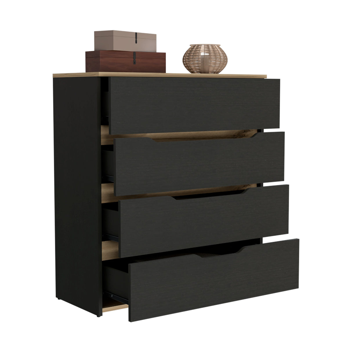 Cómoda Zoe Wengue 80x89cm con Tres Cajones - CAJONERAS Y COMODAS | Bylmo
