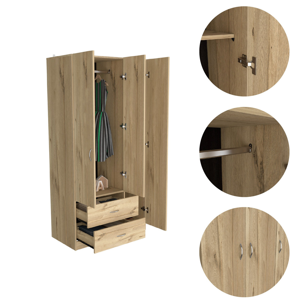 Closet Austral Duna 90x180 cm con Dos Cajones - Closets | Bylmo