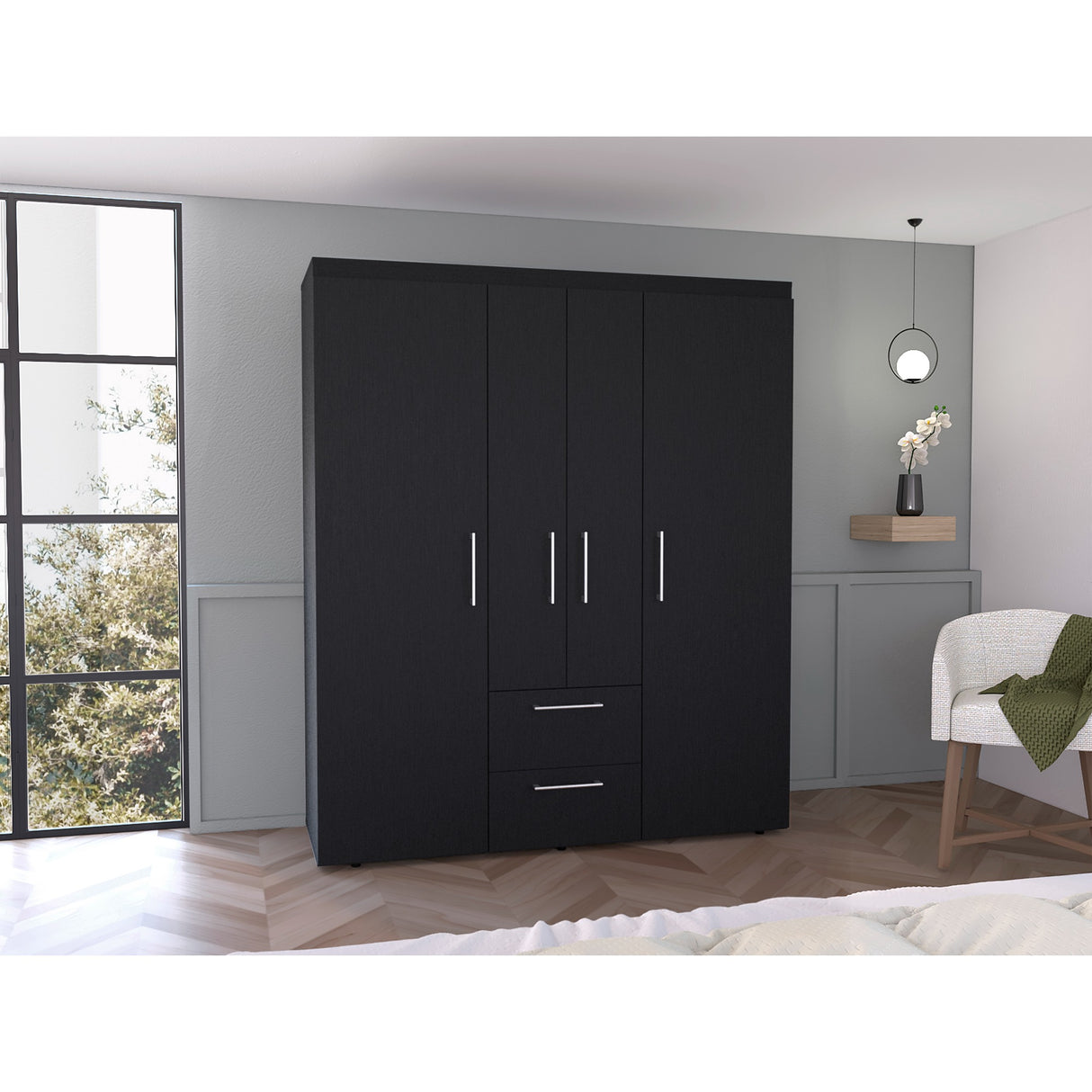 Closet Bariloche Wengue 150.3x177.9cm con Dos Cajones - Closets | Bylmo