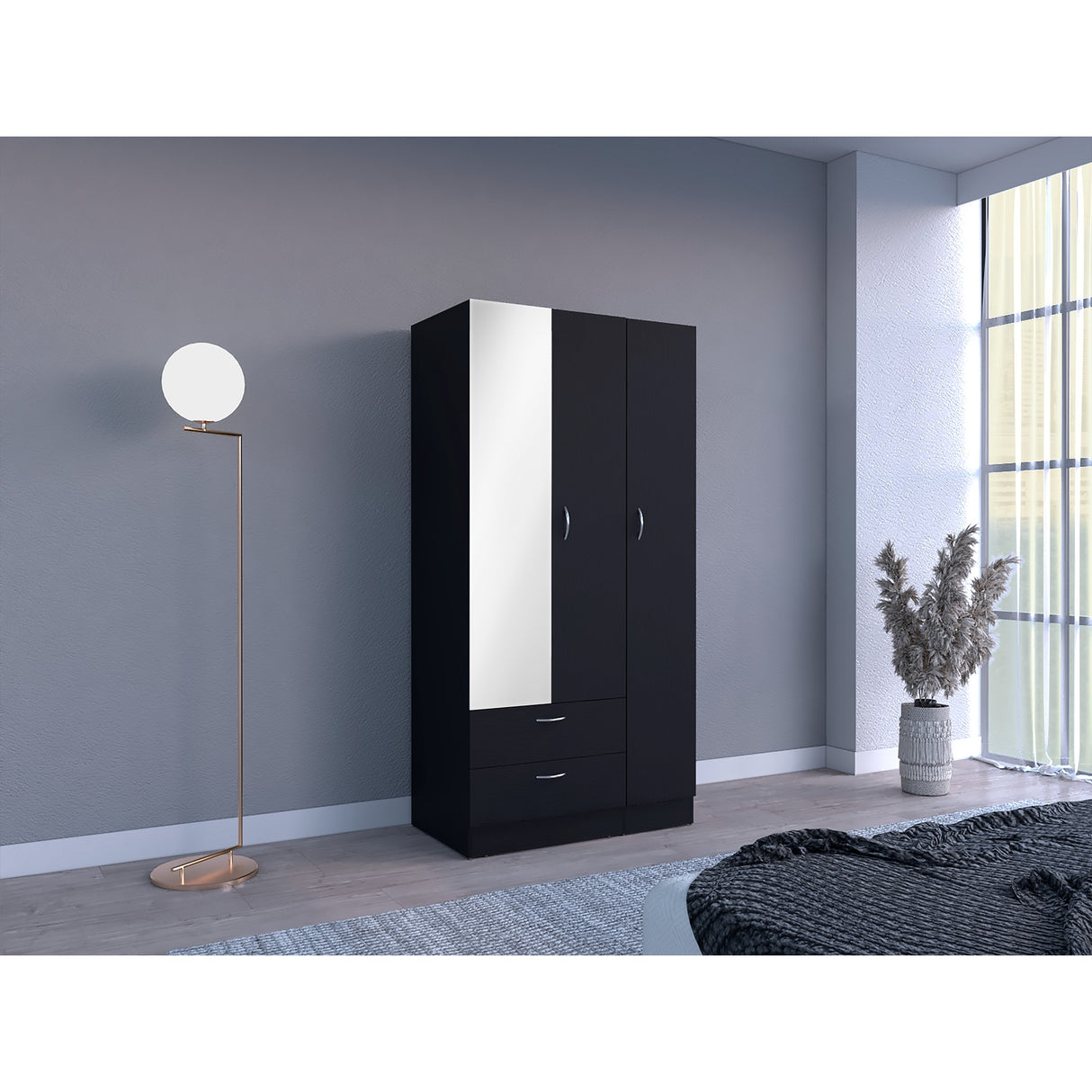 Closet Riverside Wengue 90x180.6 cm con Dos Cajones - Closets | Bylmo
