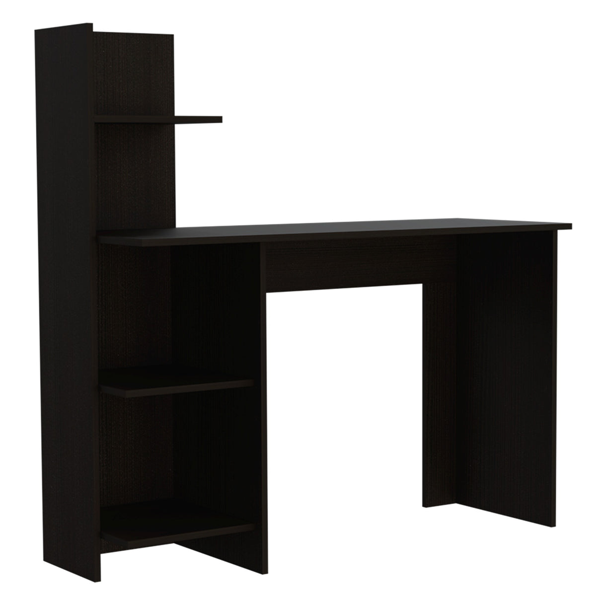 Escritorio Vilna Wengue 120x120.6cm con Organizador de Libros - Escritorios | Bylmo