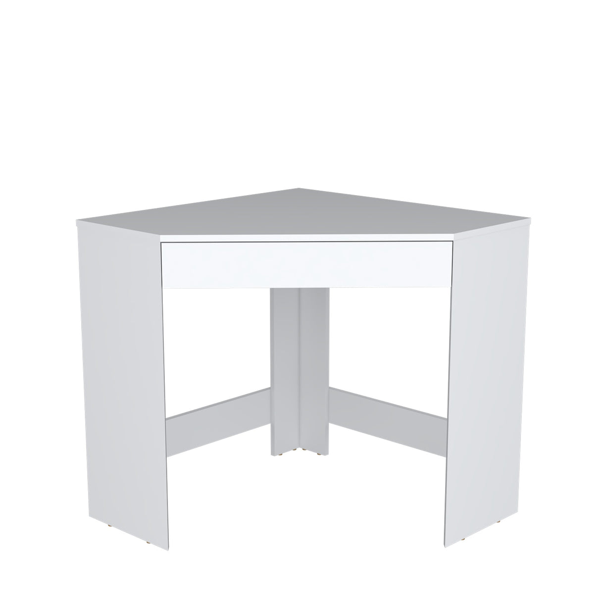 Escritorio Esquinero Amity Blanco 76x74cm con Un Cajón - Escritorios | Bylmo
