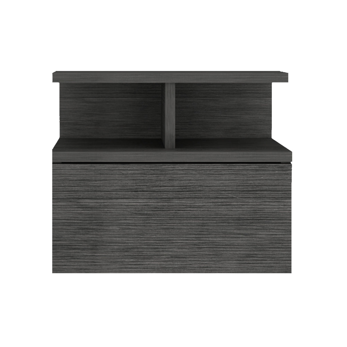 Mesa de Noche Sleep V Roble Gris 35.6x29.5 cm Flotante con Un Cajón - Mesas de Noche | Bylmo