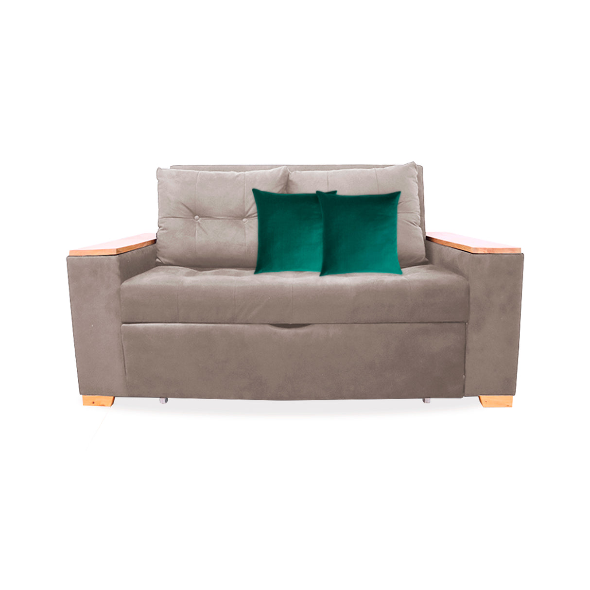 Sofá Cama Weber Camel 180x90cm con Cuatro Cojines - Sofas y Poltronas | Bylmo