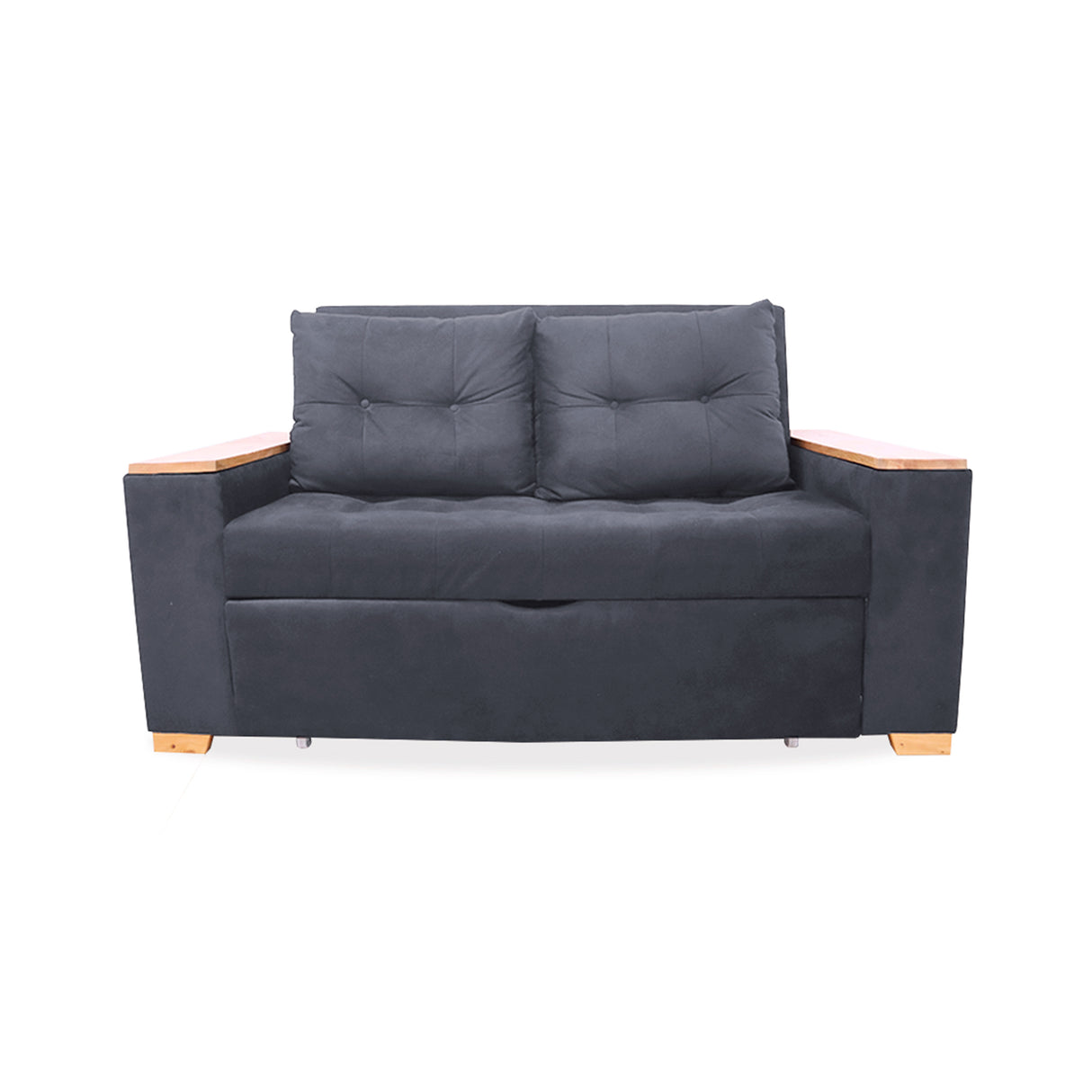 Sofá Cama Weber Gris 180x90cm con Cuatro Cojines - Sofas y Poltronas | Bylmo