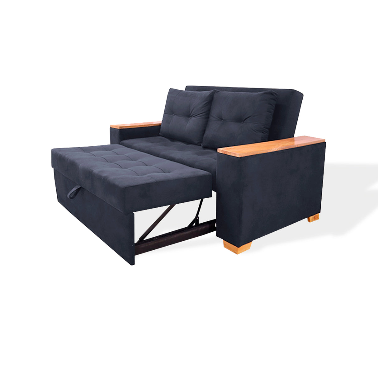 Sofá Cama Weber Gris 180x90cm con Cuatro Cojines - Sofas y Poltronas | Bylmo