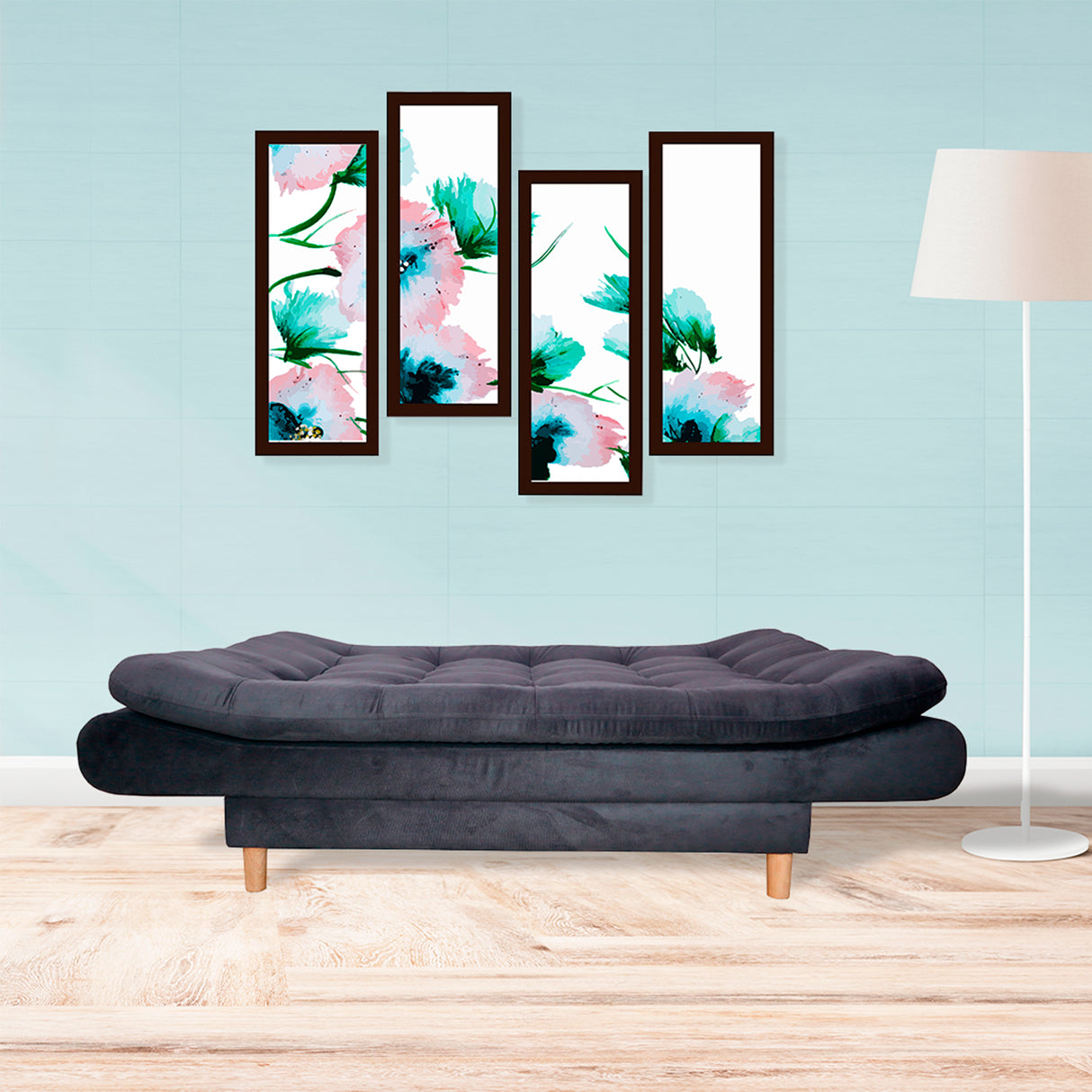 Sofá Cama Meier Gris 175x90cm con Dos Cojines - Sofas y Poltronas | Bylmo