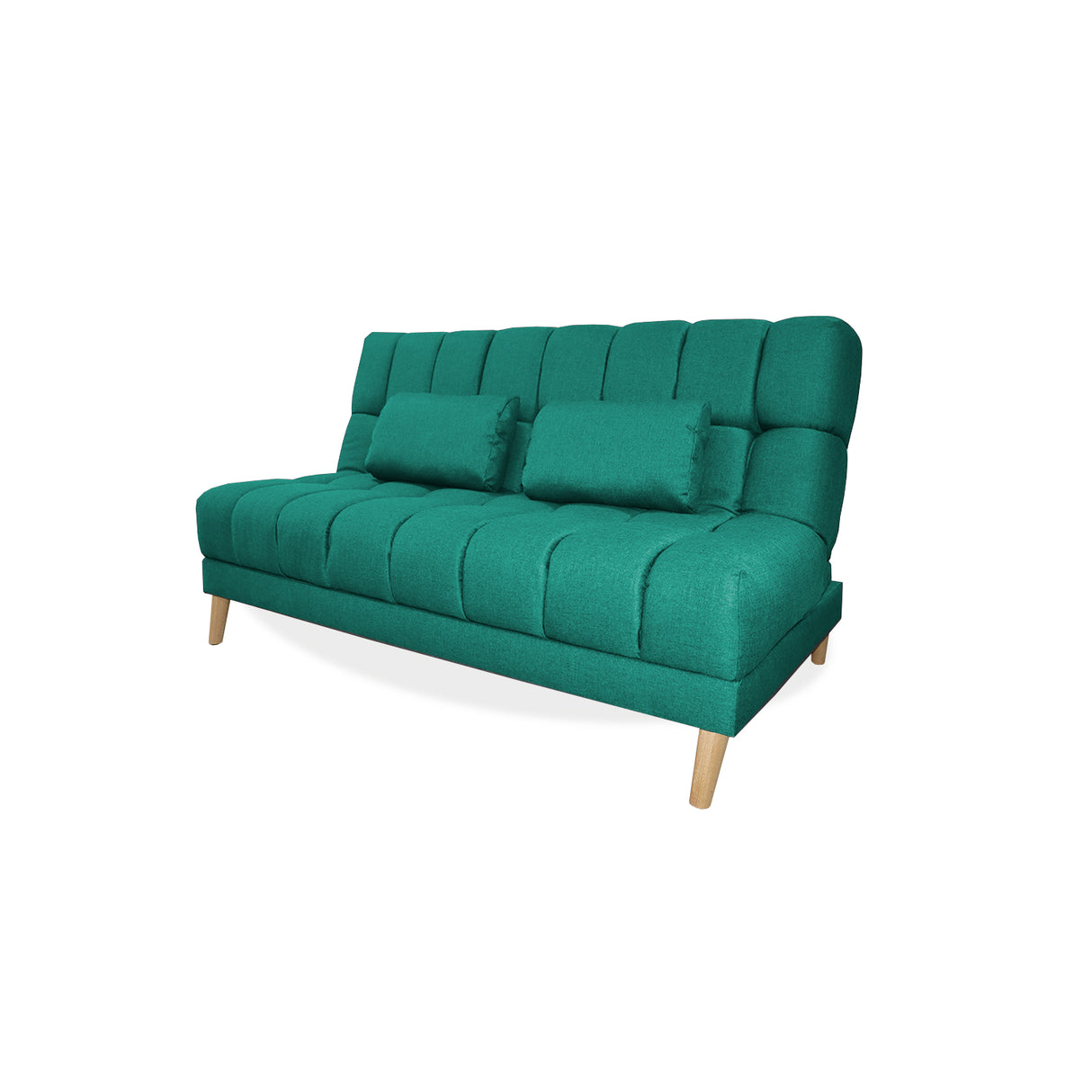 Sofá Cama Baumann Verde 180x90cm con Cuatro Cojines - Sofas y Poltronas | Bylmo