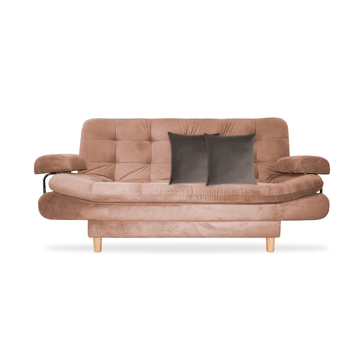 Sofá Cama Keller Camel 175x90cm con Dos Cojines - Sofas y Poltronas | Bylmo