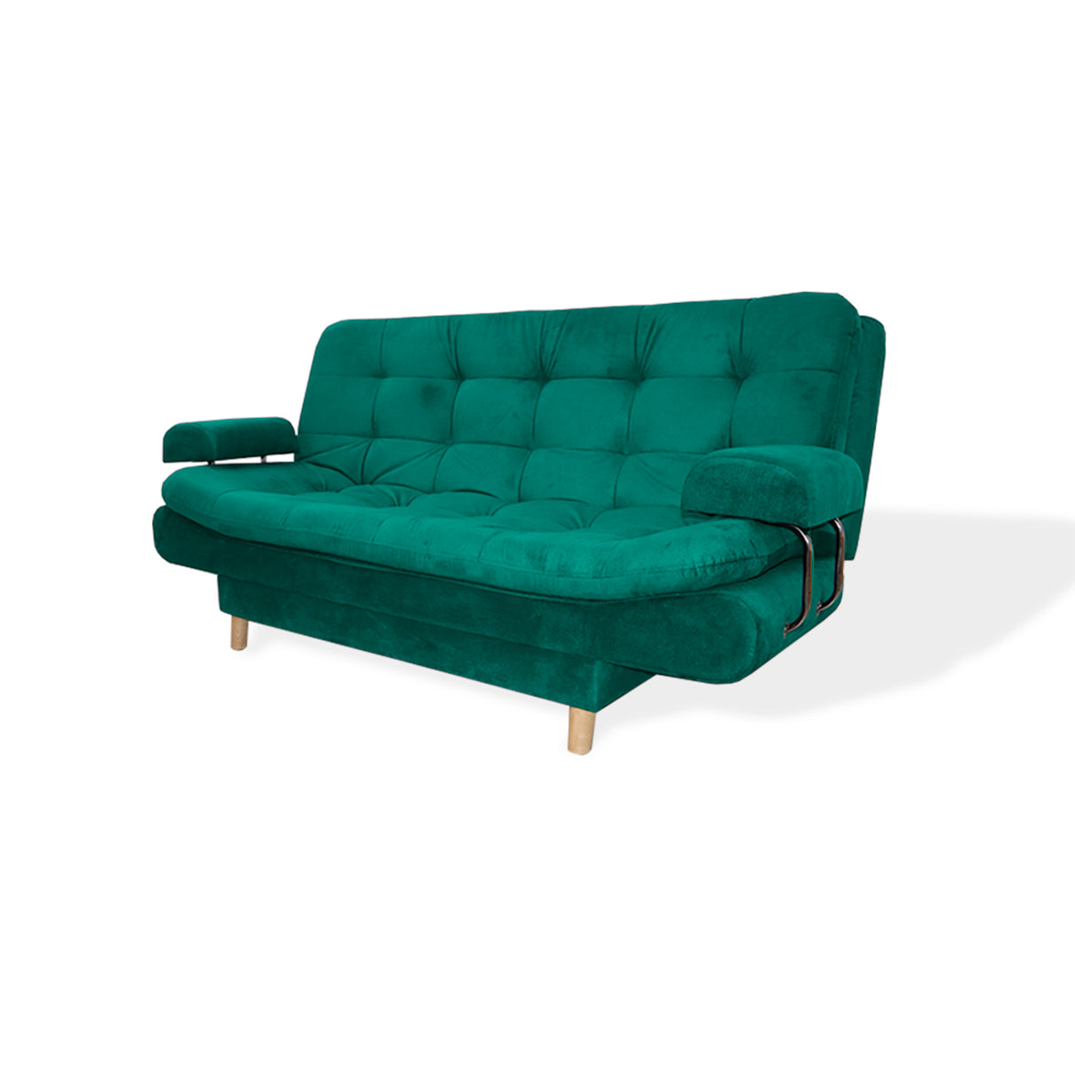 Sofá Cama Keller Verde 175x90cm con Dos Cojines - Sofas y Poltronas | Bylmo
