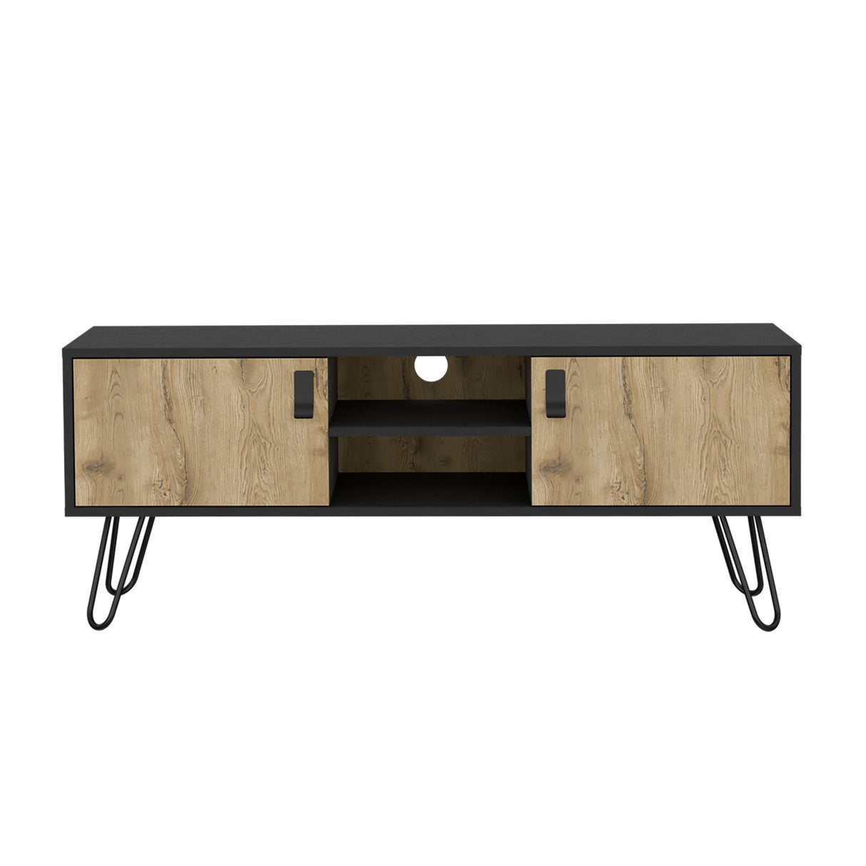 Rack de TV Huna Macadamia 121x48cm Para TV hasta 50 Pulgadas - MUEBLES DE TV | Bylmo