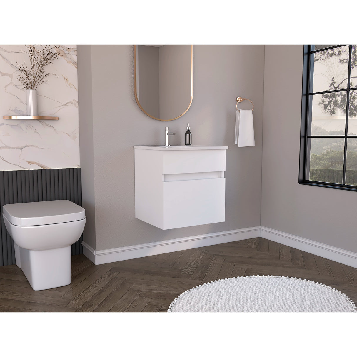 Mueble para Lavamanos Ibiza Blanco 50.1x52cm Sin Lavamanos - Muebles para Lavamanos | Bylmo