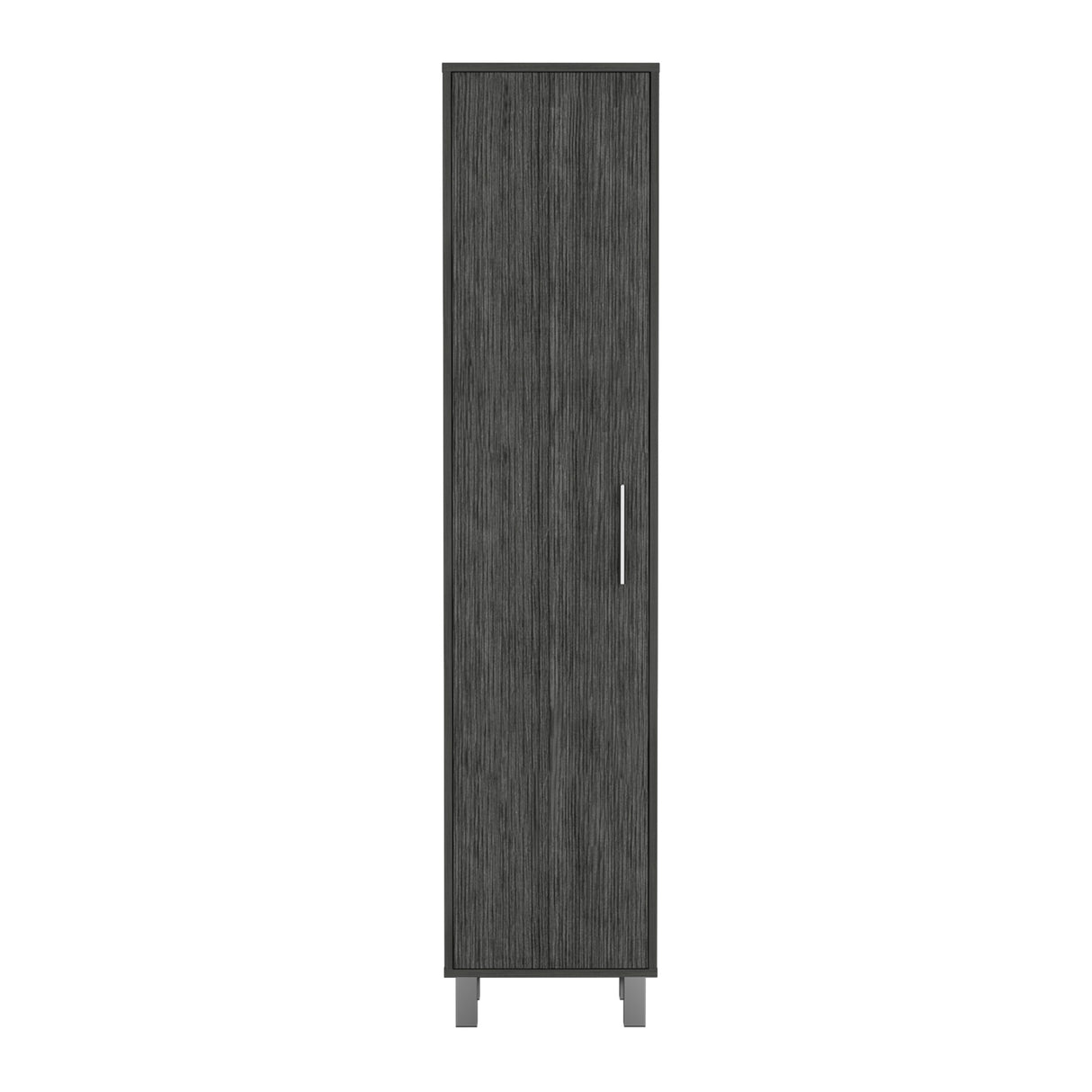 Organizador de Aseo Laska Roble Gris 40x180cm con con Colgadero de Escobas - MUEBLES DE ASEO Y ROPAS | Bylmo