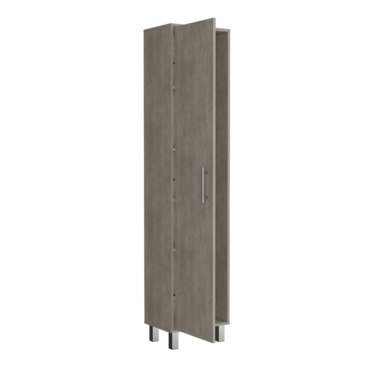 Organizador de Aseo Laska Cemento 40x180cm con Una Puerta - Muebles de Aseo y Ropas | Bylmo