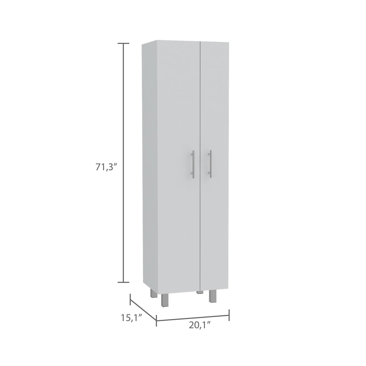 Organizador de Aseo Nala Blanco 51.2x181.2cm con Dos Puertas - Muebles de Aseo y Ropas | Bylmo