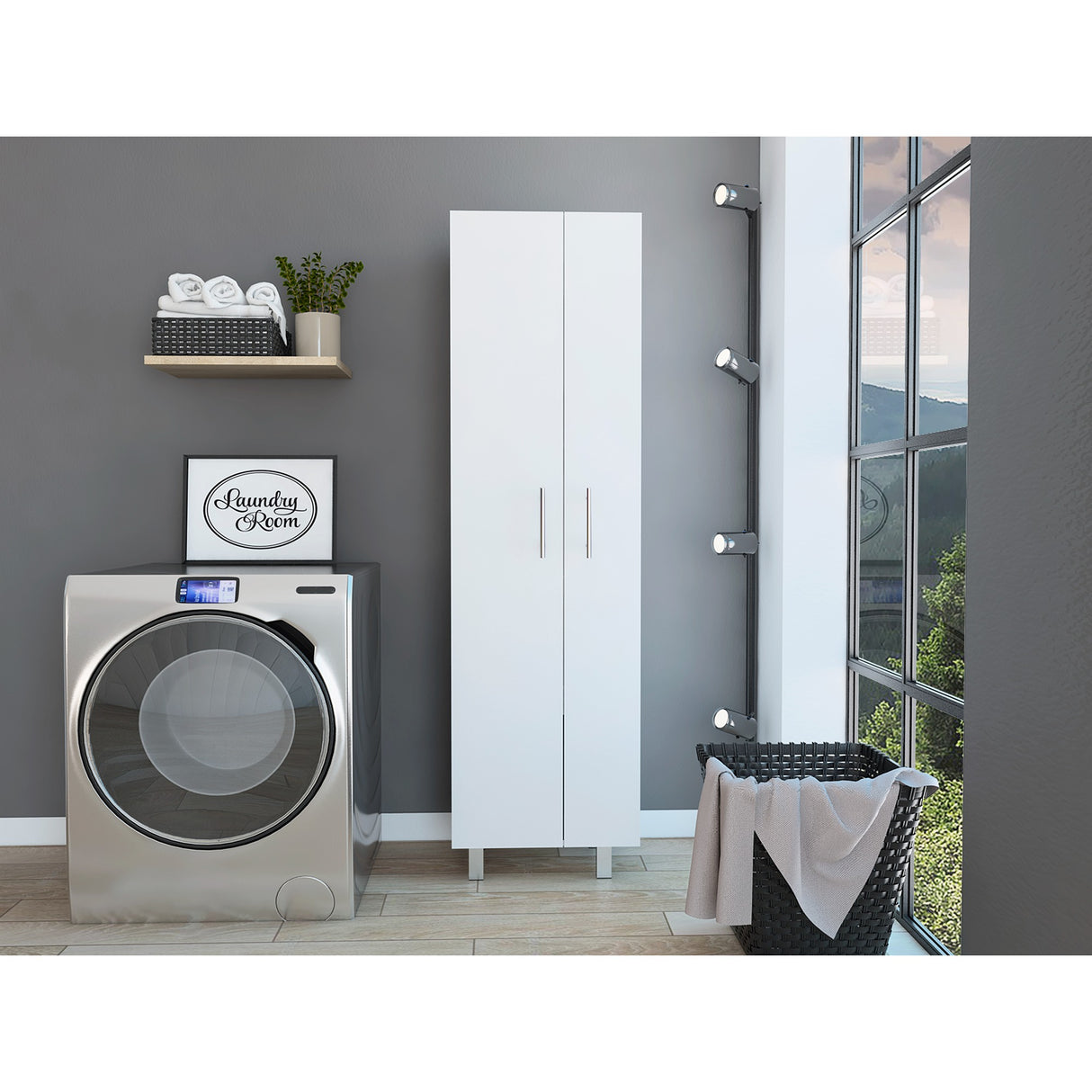 Organizador de Aseo Nala Blanco 51.2x181.2cm con Dos Puertas - Muebles de Aseo y Ropas | Bylmo