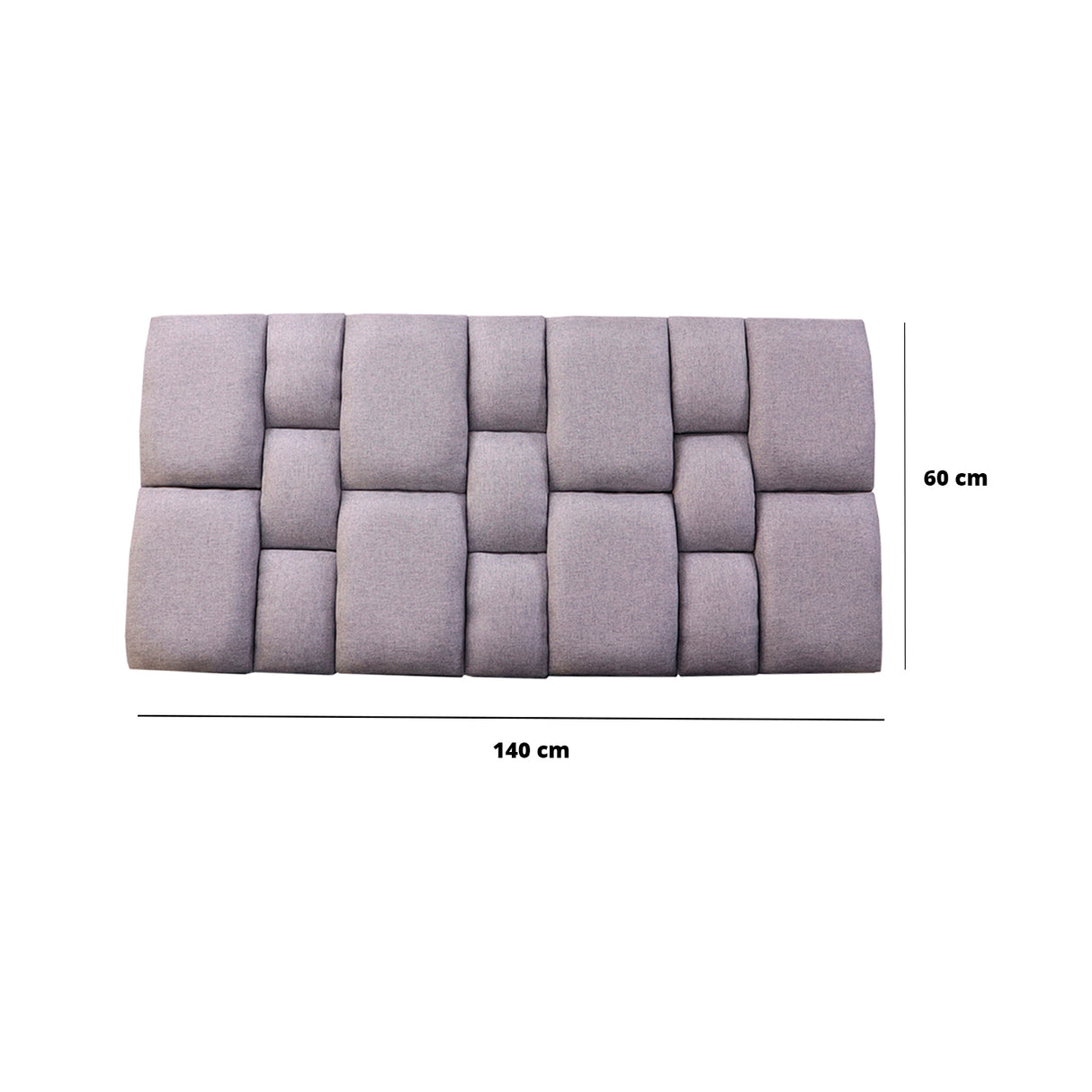 Cabecero Flotante Kramer Gris Claro 140x60cm Para Cama Doble - Cabeceros | Bylmo