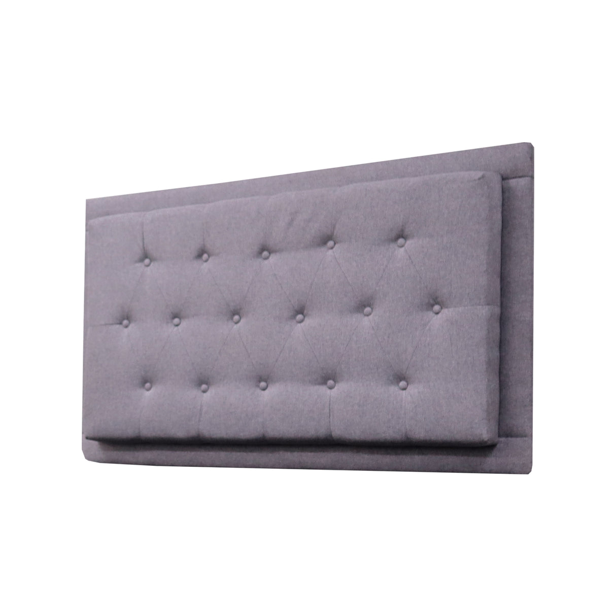 Cabecero Flotante Kaser Gris Claro 200x60cm Para Cama King - Cabeceros | Bylmo
