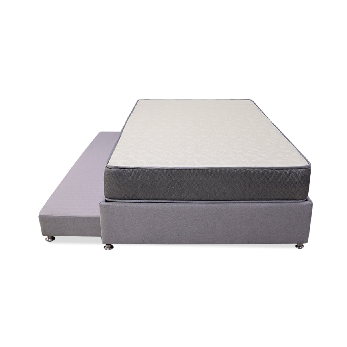 Combo Cama Tarima y Colchón Tanner Gris Claro 140x190cm Doble - Camas | Bylmo