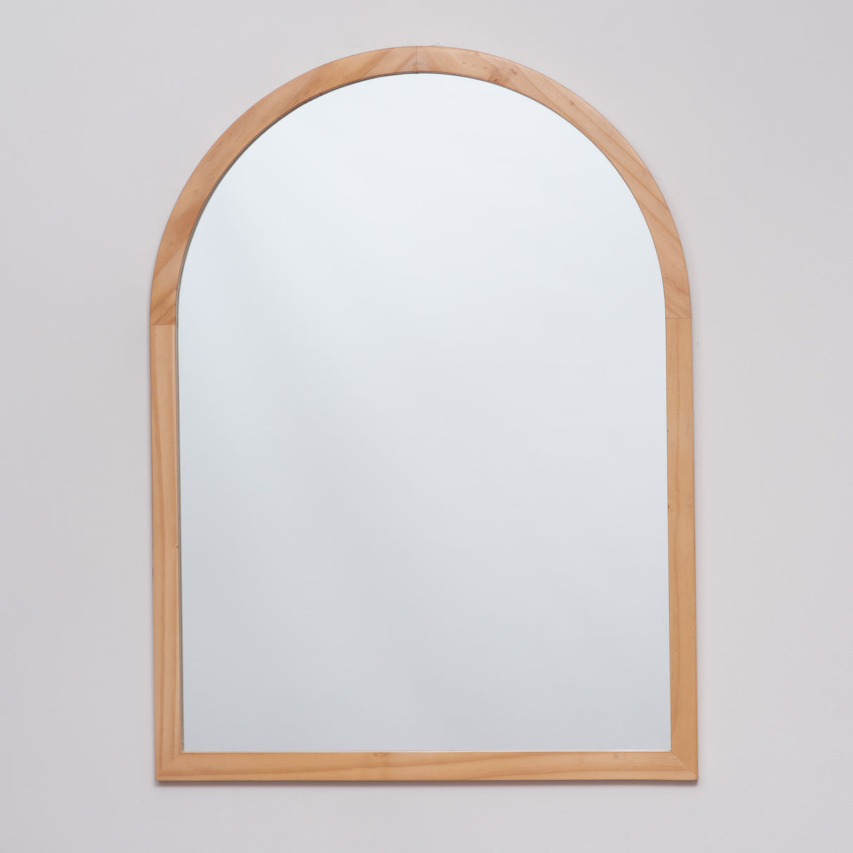 Espejo Visee Arco Superior 60x80cm con Marco en Madera Clara Natural - Espejos Decorativos | Bylmo