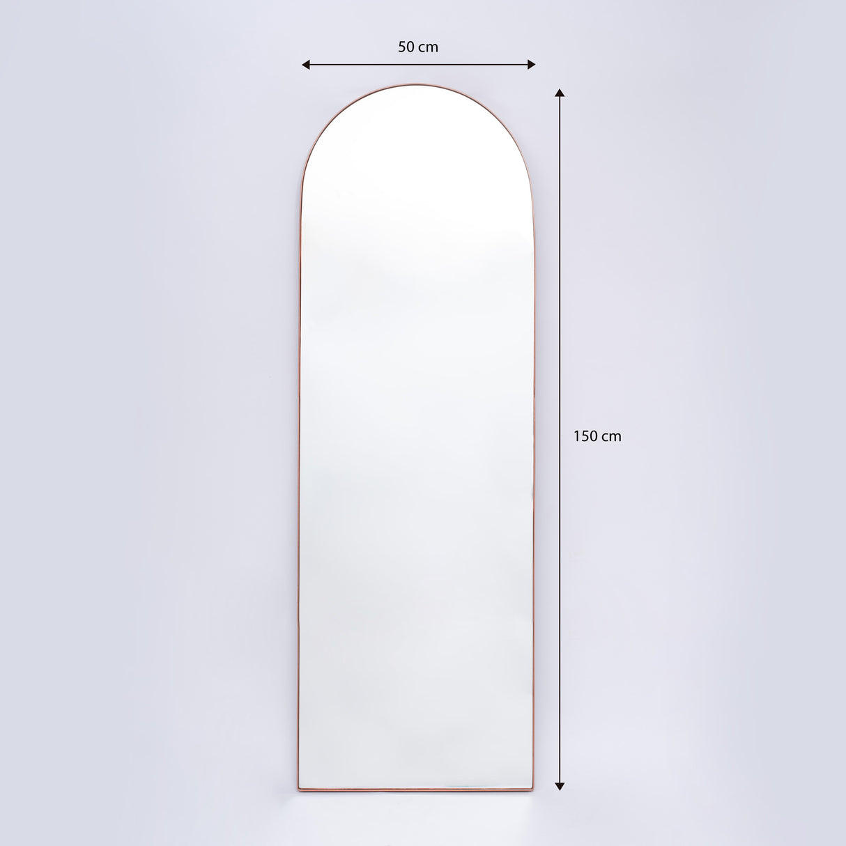 Espejo Ibiza Arco Superior Cobre 50x150cm con Marco Metálico - Espejos Decorativos | Bylmo