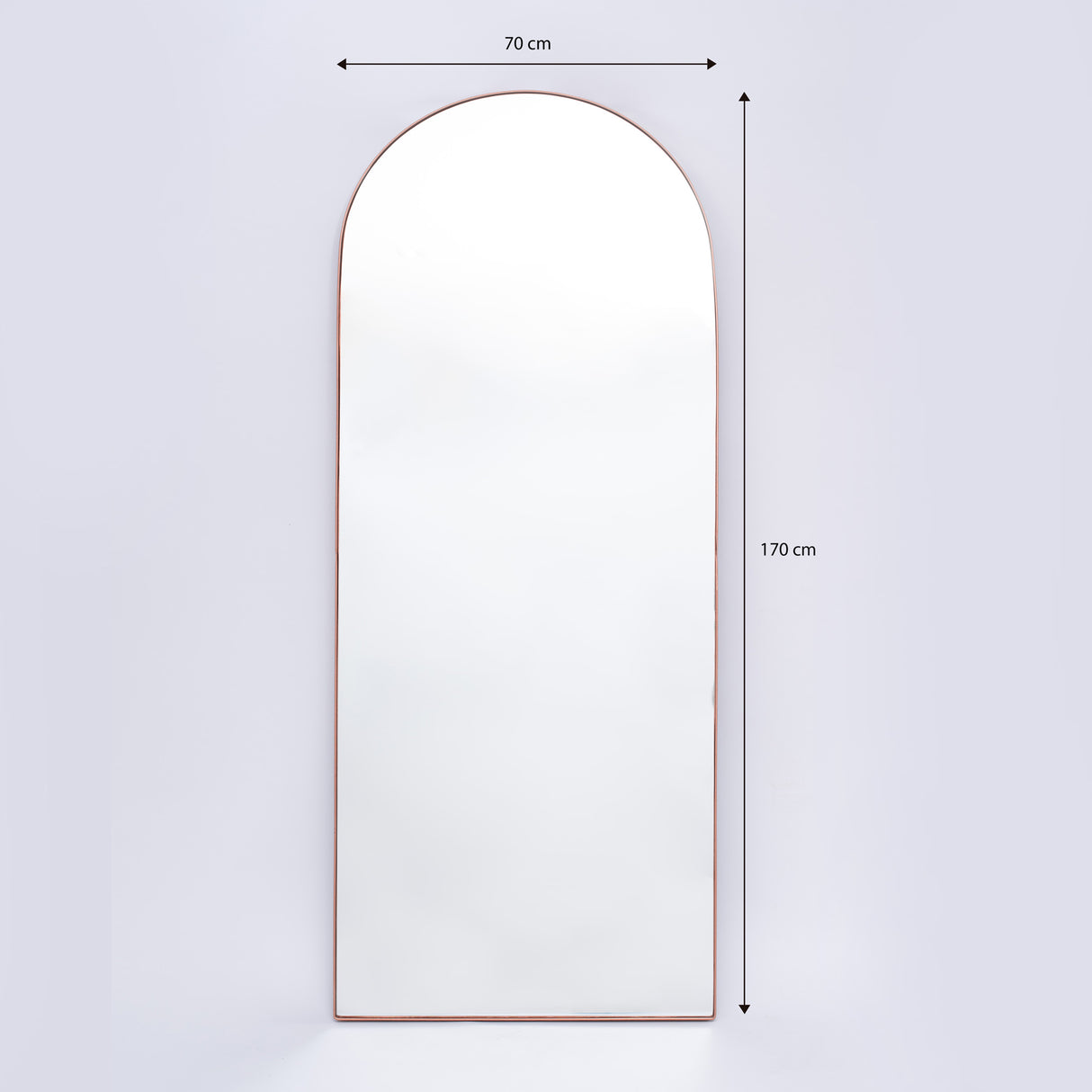 Espejo Ibiza Arco Superior Cobre 70x170cm con Marco Metálico - Espejos Decorativos | Bylmo