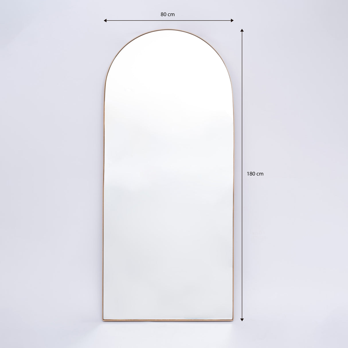 Espejo Ibiza Arco Superior Dorado 80x180cm con Marco Metálico - Espejos Decorativos | Bylmo