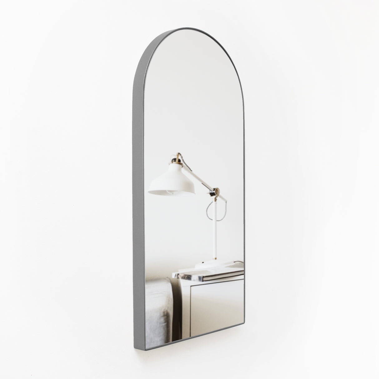 Espejo de Pared Ibiza Plata 80x180cm Arco Superior con Marco Metalico - ESPEJOS DE PARED | Bylmo