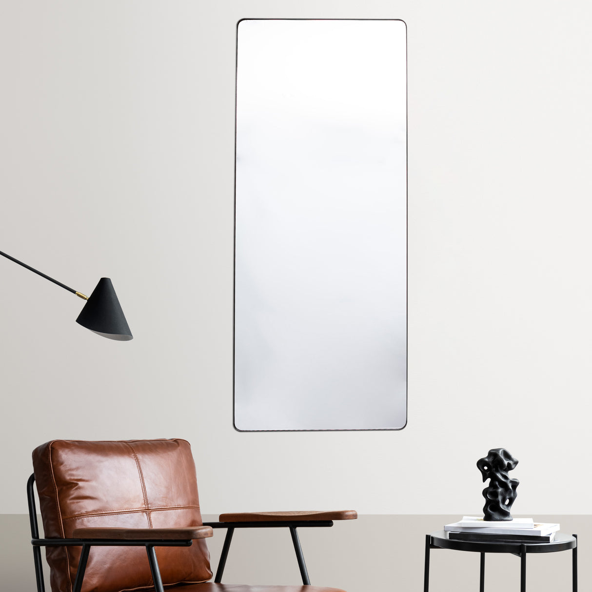 Espejo Salamanca Rectangular Negro 60x160cm con Marco Metálico - Espejos Decorativos | Bylmo