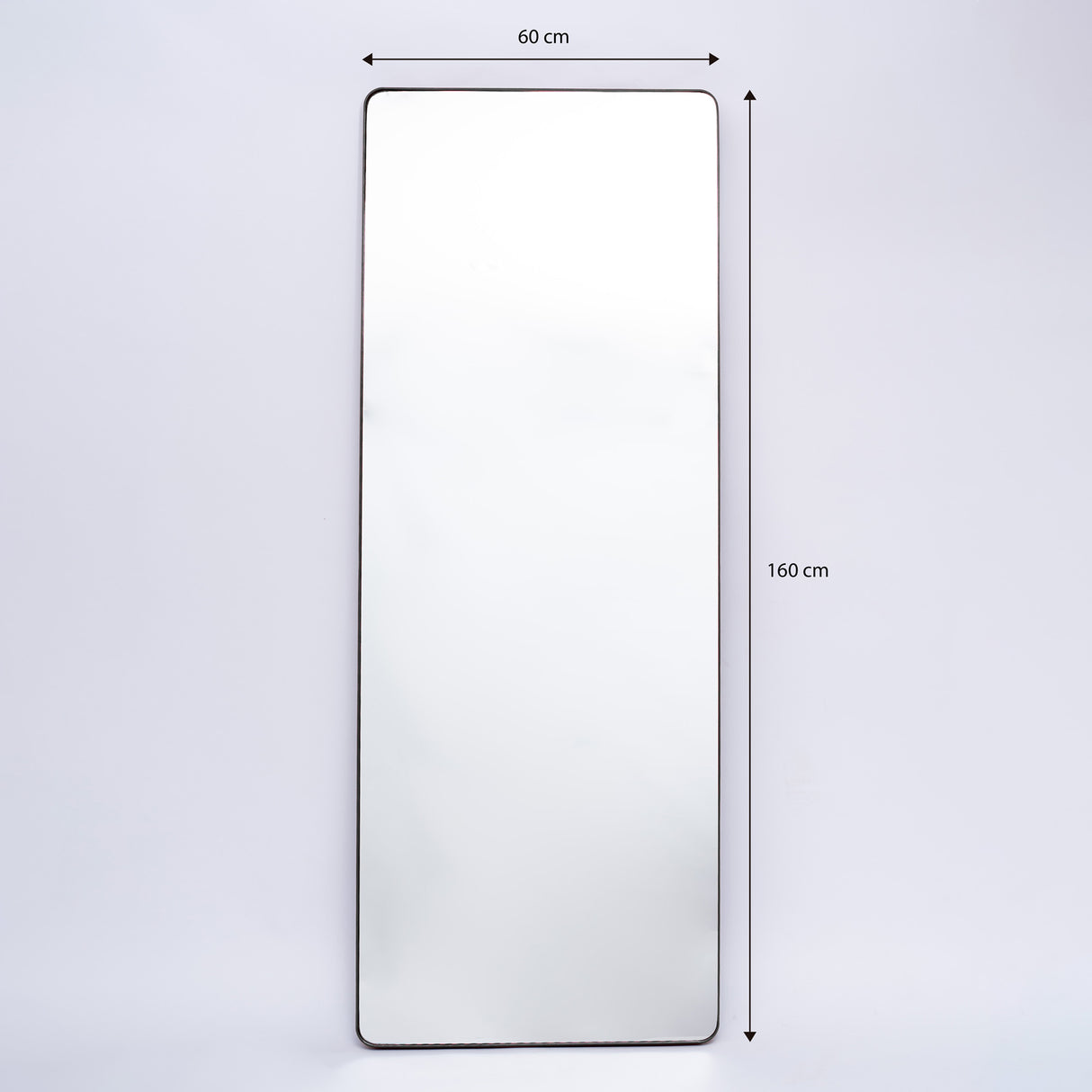 Espejo Salamanca Rectangular Negro 60x160cm con Marco Metálico - Espejos Decorativos | Bylmo
