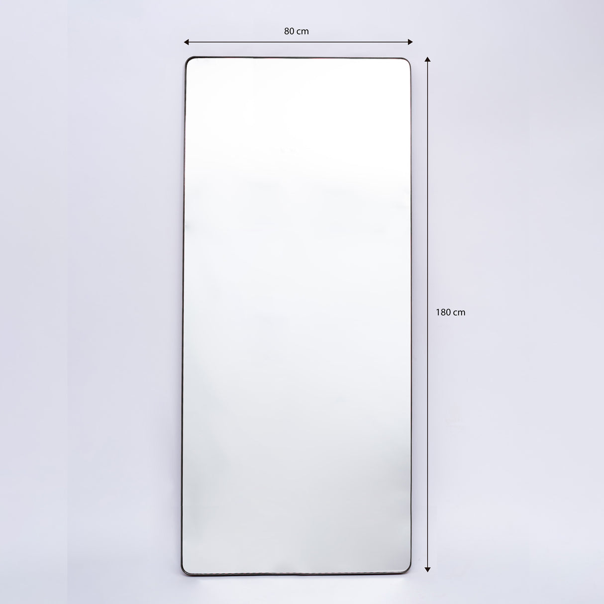 Espejo Salamanca Rectangular Negro 80x180cm con Marco Metálico - Espejos Decorativos | Bylmo