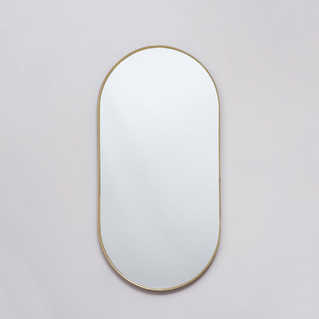 Espejo Lyon Ovalado Dorado 40x80cm con Marco Metálico - Espejos Decorativos | Bylmo