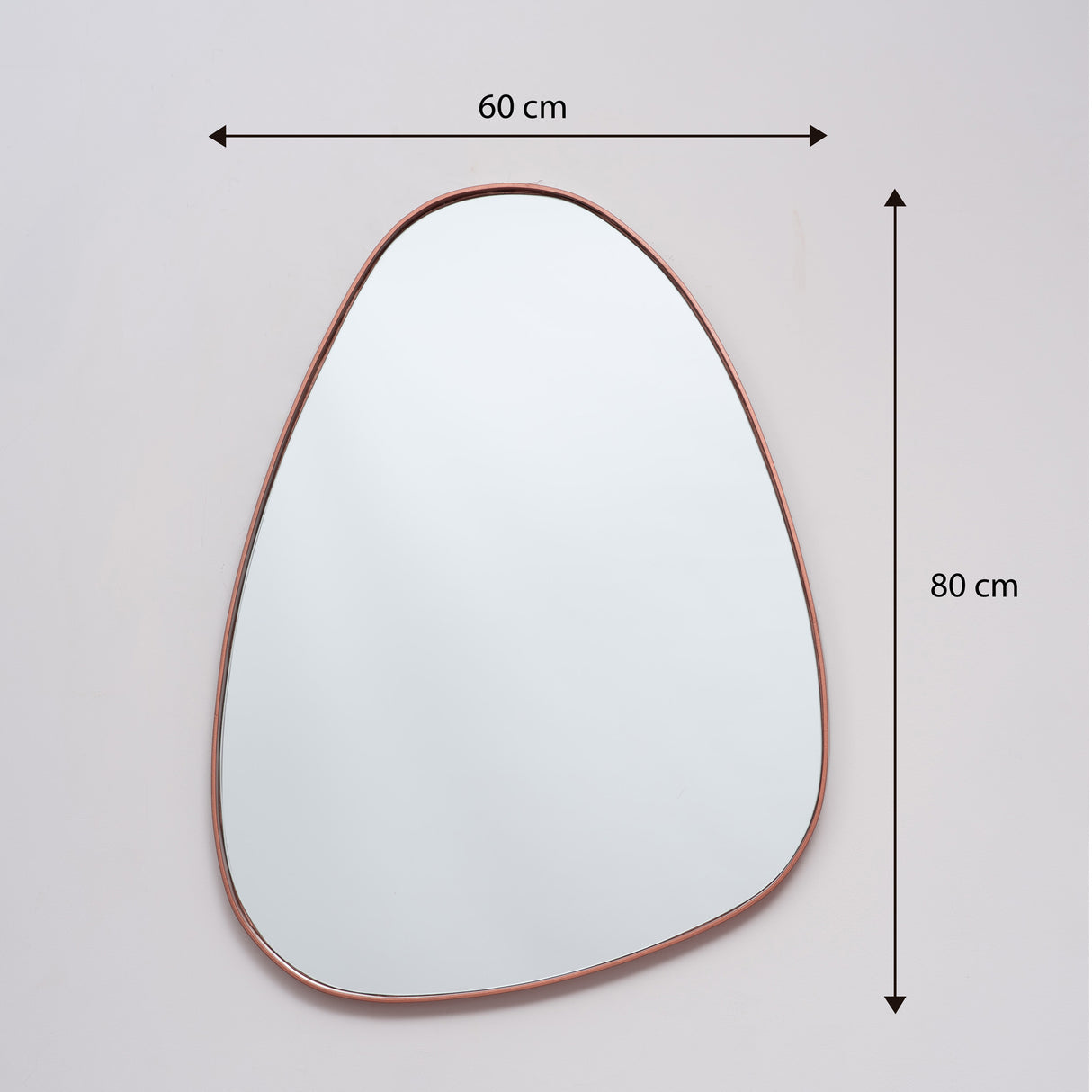 Espejo Visee Asimétrico Cobre 60x80cm con Marco Metálico - Espejos Decorativos | Bylmo