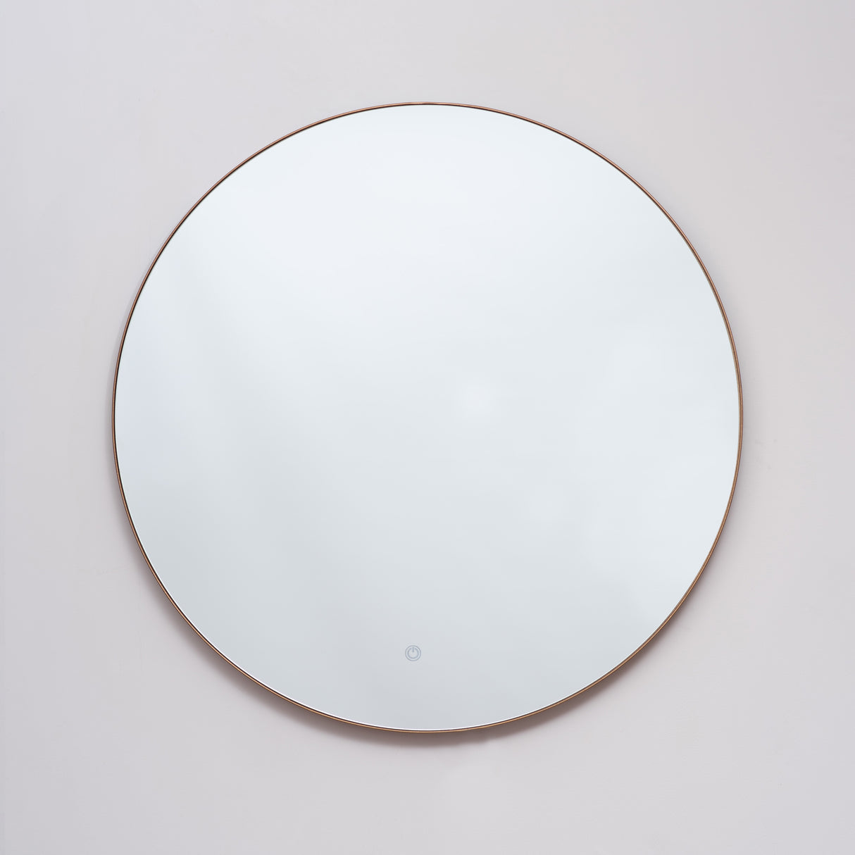 Espejo Visee Redondo Dorado 60x60cm con Luz Led y Marco Metálico - Espejos Decorativos | Bylmo