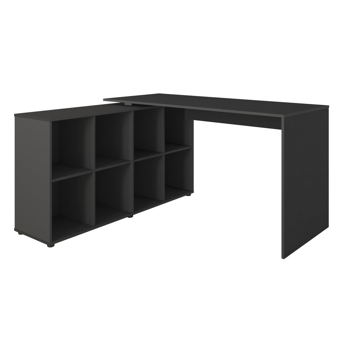 Escritorio en L Nero Negro 145x11cm sin Cajones - Escritorios | Bylmo