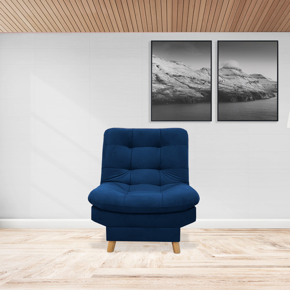 Poltrona Hofmann Azul Petróleo 70x90cm Reclinable - Sofas y Poltronas | Bylmo