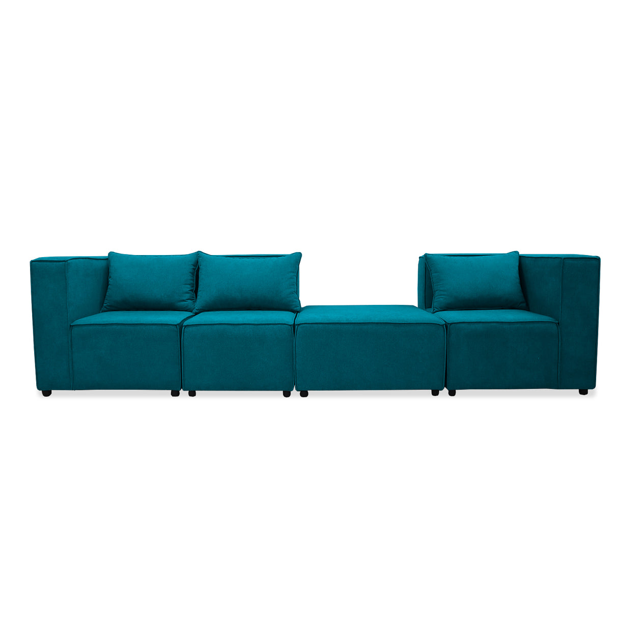 Sofá en L Hofer Turquesa 70x75cm Modular de Cuatro Puestos - Sofas y Poltronas | Bylmo