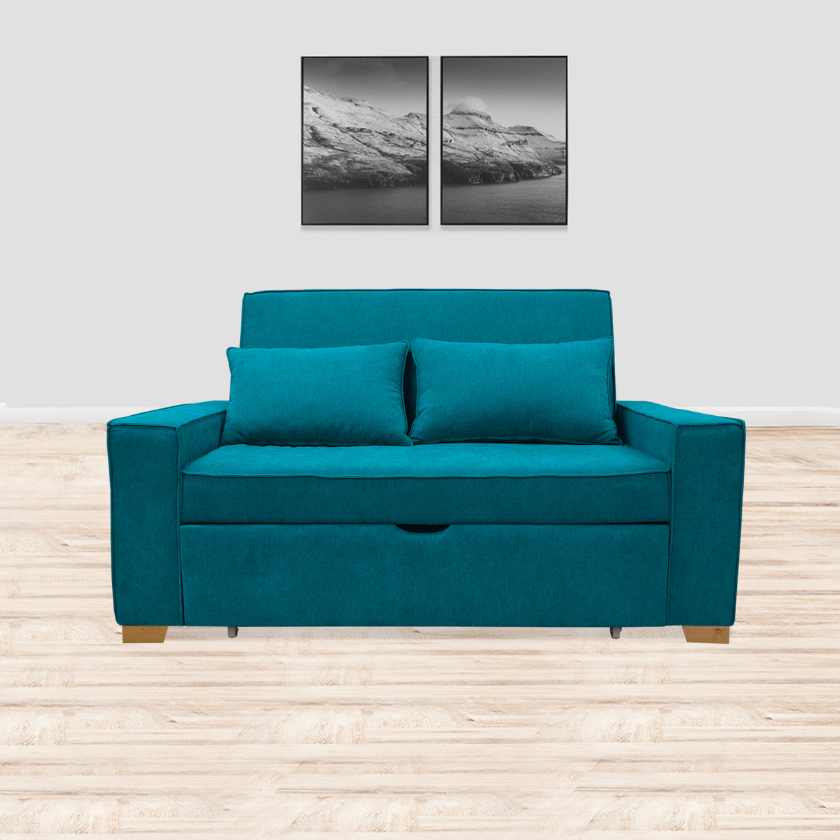 Sofacama Hofer Turquesa 170x94cm de Dos Puestos - Sofas y Poltronas | Bylmo