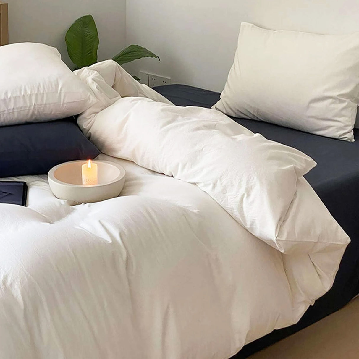 Duvet Lilis Blanco Para Cama Doble 140x190cm - Tendidos y Cubrelechos | Bylmo