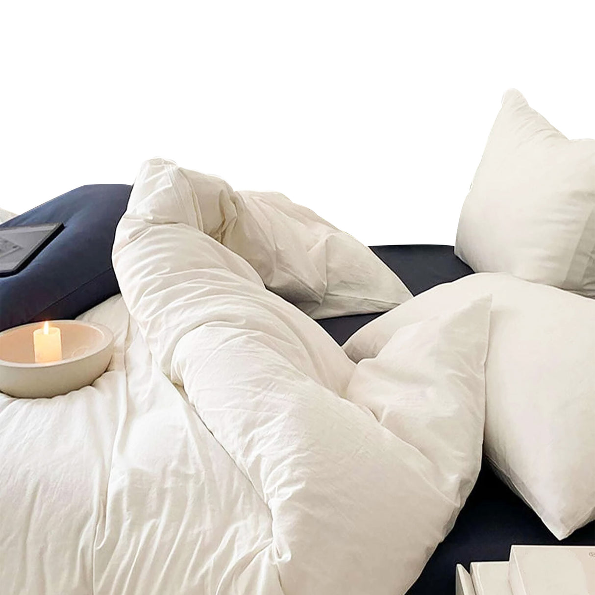 Duvet Lilis Blanco Para Cama Queen 160x190cm - Tendidos y Cubrelechos | Bylmo