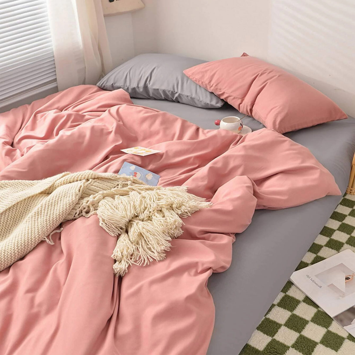 Duvet Lilis Coral Para Cama King 200x190cm - Tendidos y Cubrelechos | Bylmo