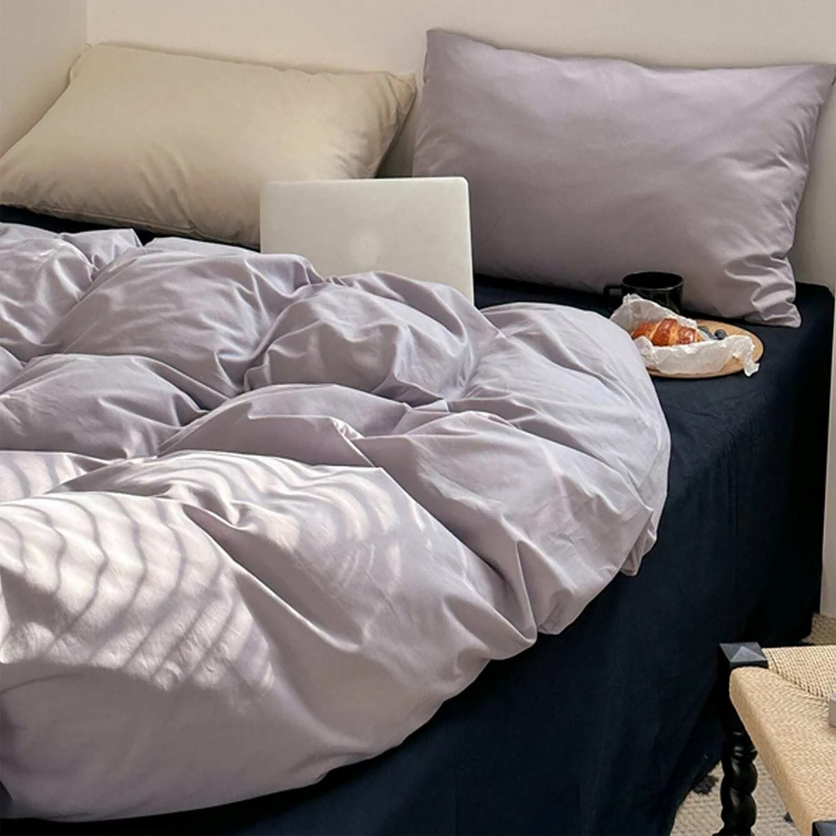 Duvet Lilis Gris Claro Para Cama Sencilla 90x190cm - Tendidos y Cubrelechos | Bylmo