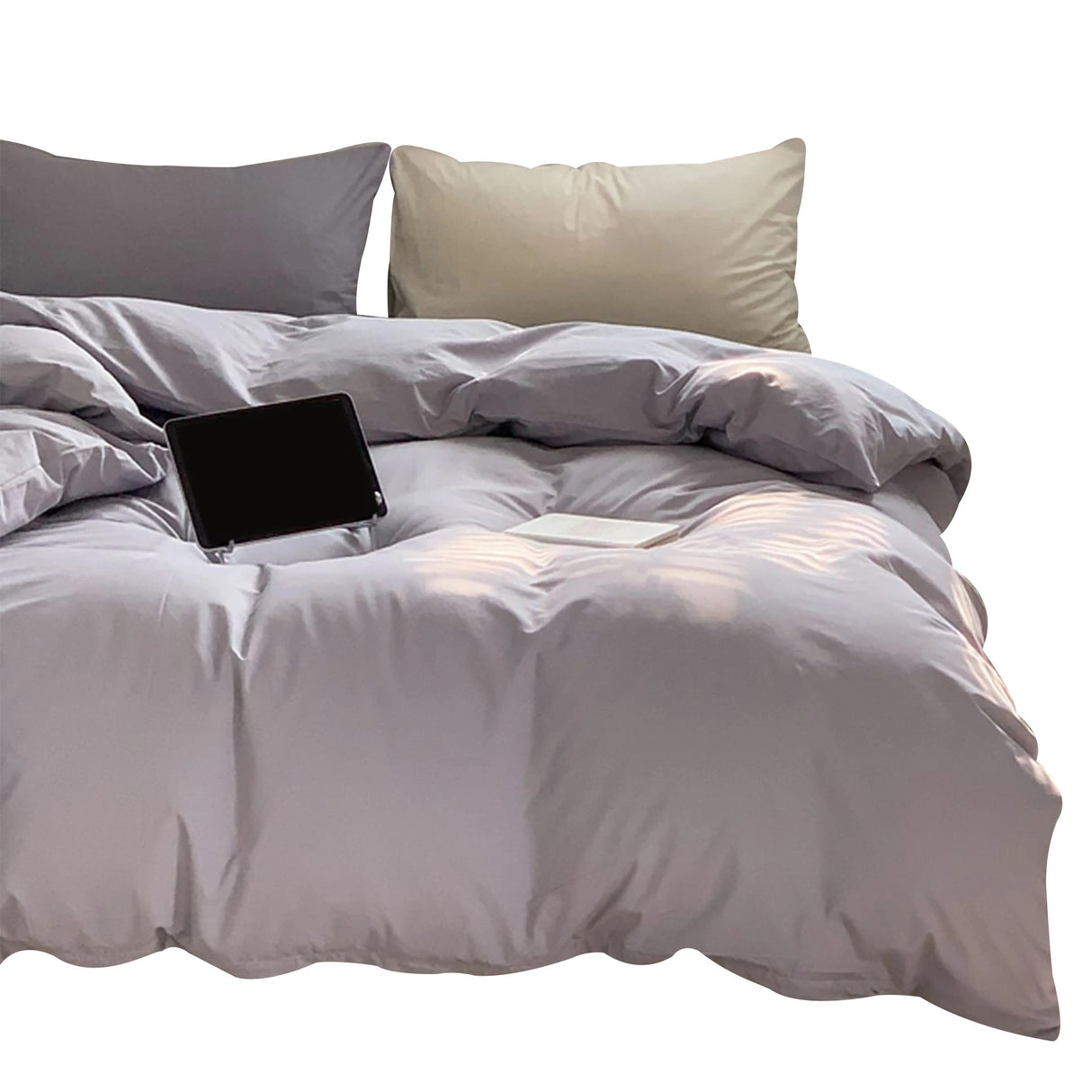 Duvet Lilis Gris Claro Para Cama Semidoble 120x190cm - Tendidos y Cubrelechos | Bylmo