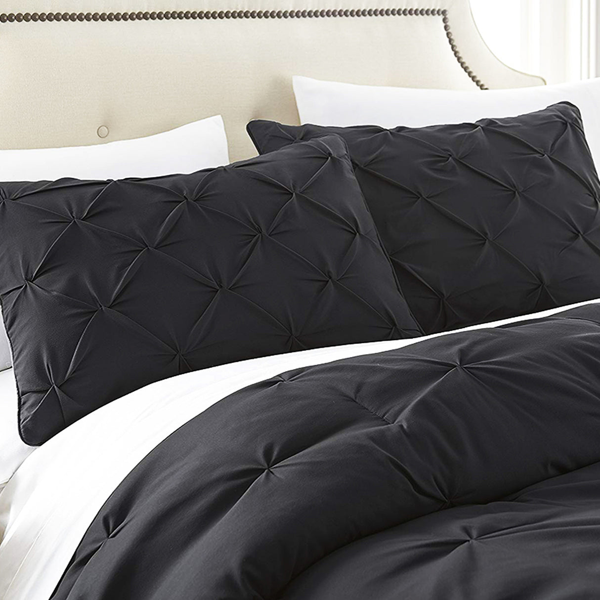 Duvet Duplux Negro Para Cama Semidoble 120x190cm - Tendidos y Cubrelechos | Bylmo
