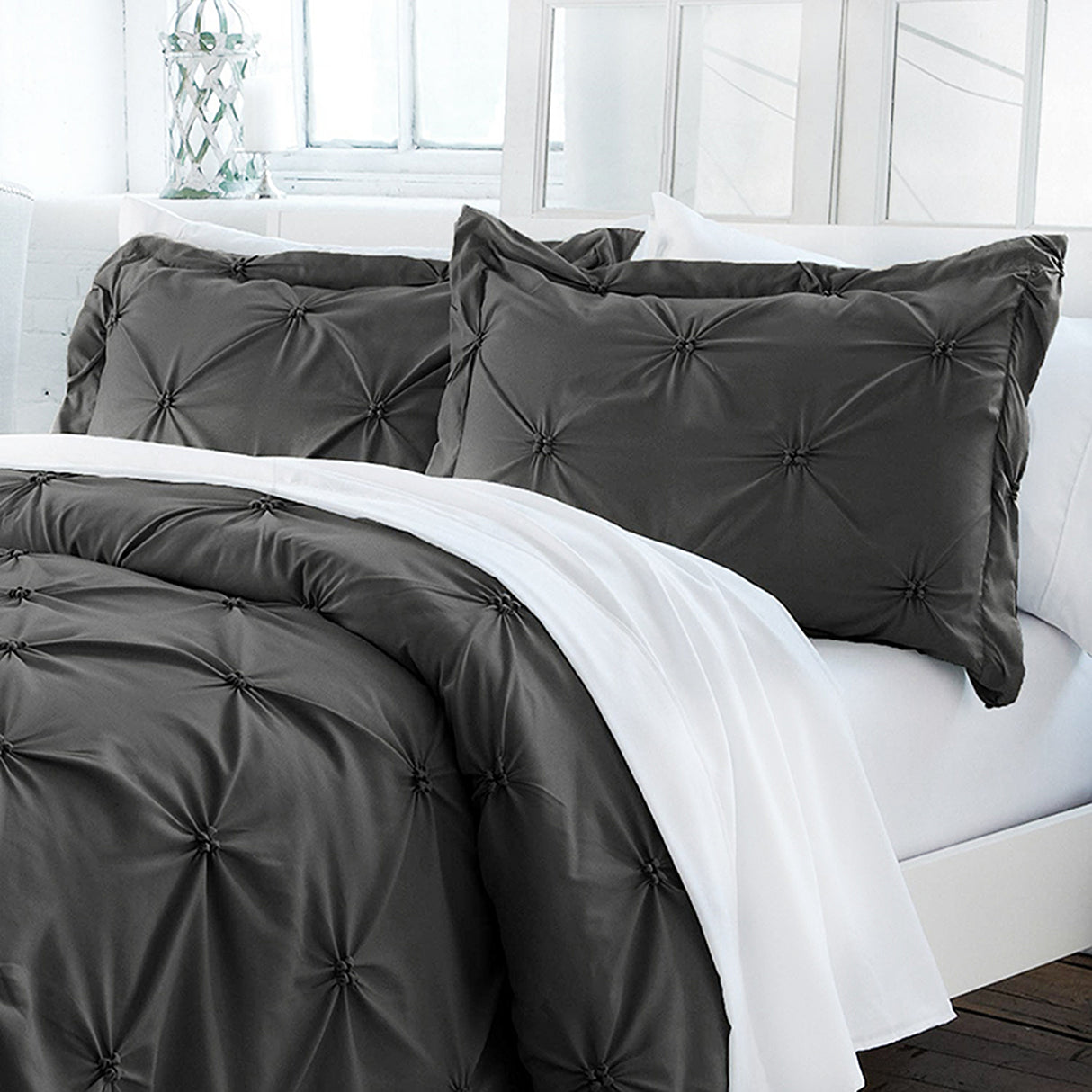 Duvet Duplux Gris Oscuro Para Cama Sencilla 90x190cm - Tendidos y Cubrelechos | Bylmo