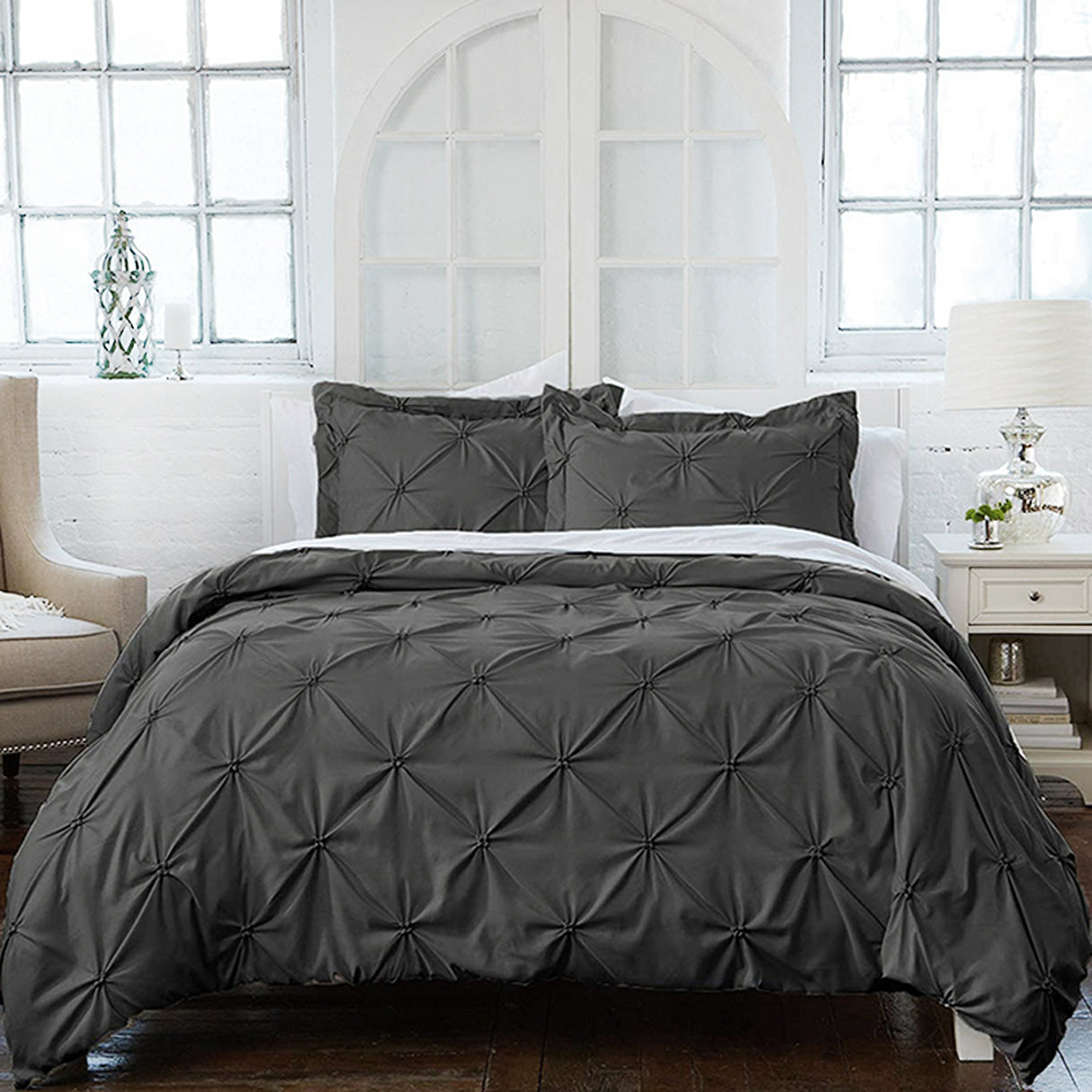 Duvet Duplux Gris Oscuro Para Cama King 200x190cm - Tendidos y Cubrelechos | Bylmo