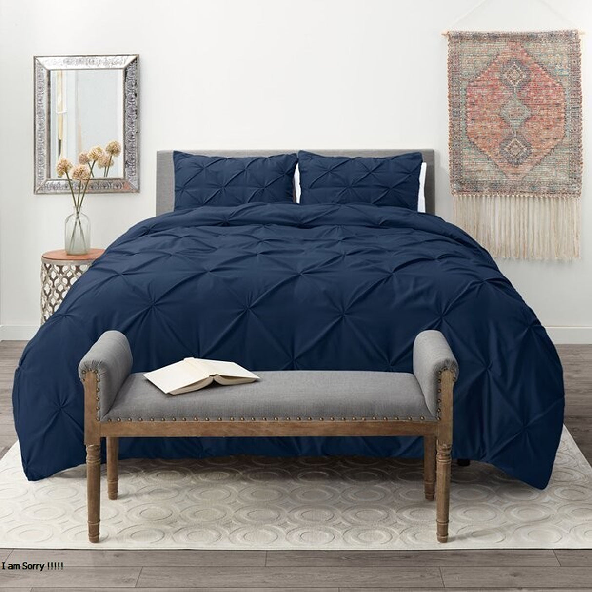 Duvet Duplux Azul Oscuro Para Cama Doble 140x190cm - Tendidos y Cubrelechos | Bylmo